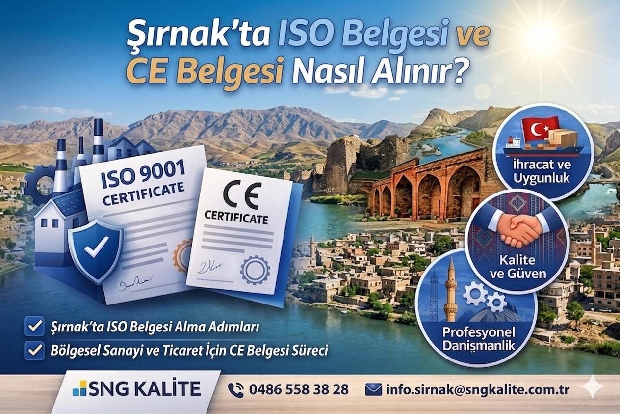 Şırnak’ta ISO Belgesi ve CE Belgesi Nasıl Alınır? (2026 Güncel Rehber)
