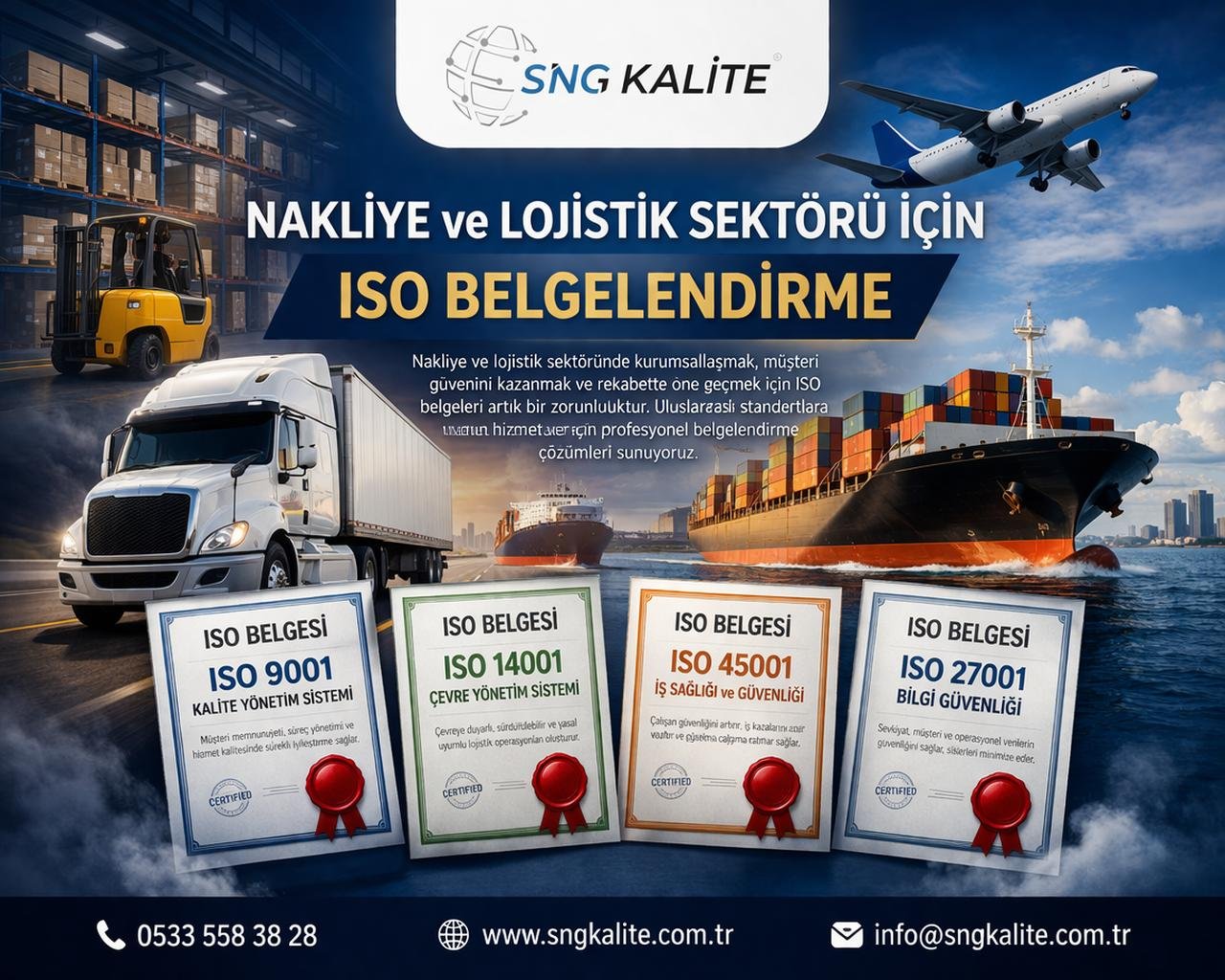 Nakliye ve Lojistik Sektörü için ISO Belgelendirme